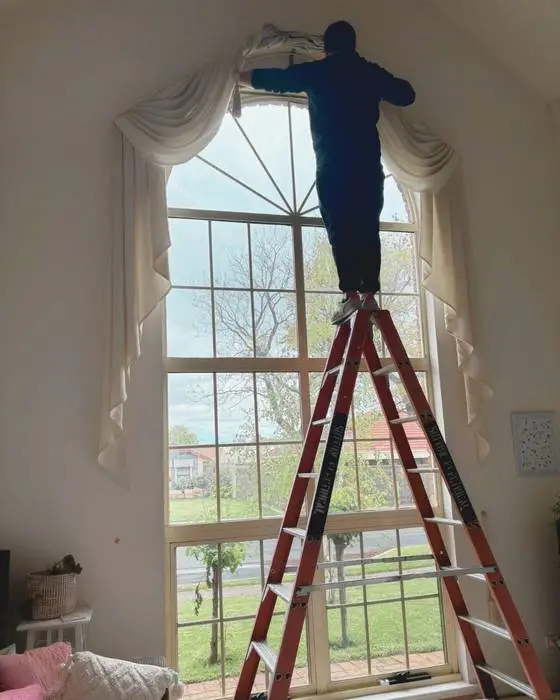 Curtain relining and alteration work on a 4.5-metre window in Adelaide