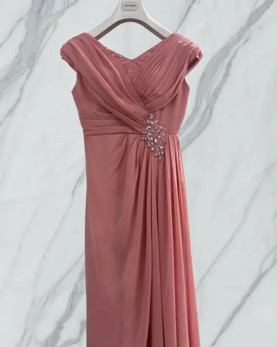 Pink bridal dress after professional fit and hem alterations in Adelaide
